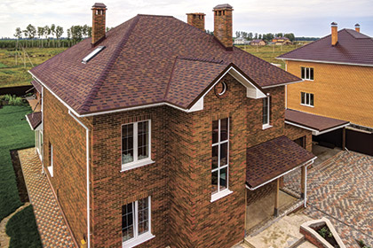 dark brown roof shingles