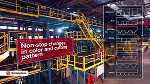 Production of roofing shingles by TECHNONICOL