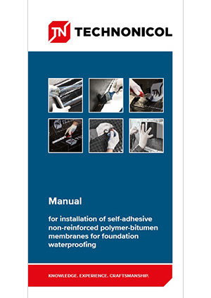 Manual for installation of self-adhesive non-reinforced polymer-bitumen membranes