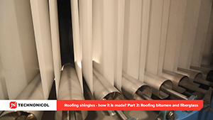 Roofing shingles - how it is made? Part 2: Roofing bitumen and fiberglass (subtitles)
