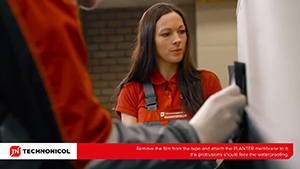 Uninsulated foundation. Installation of Planter Standard profiled membrane