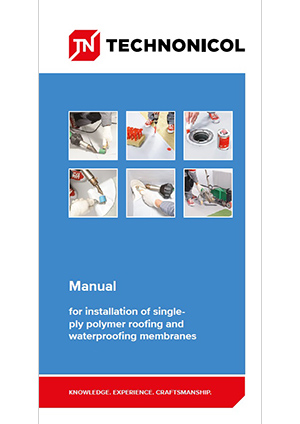 Manual for installation of single-ply polymer roofing and waterproofing membranes