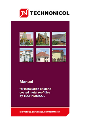 Manual for installation of stone-coated metal roof tiles
