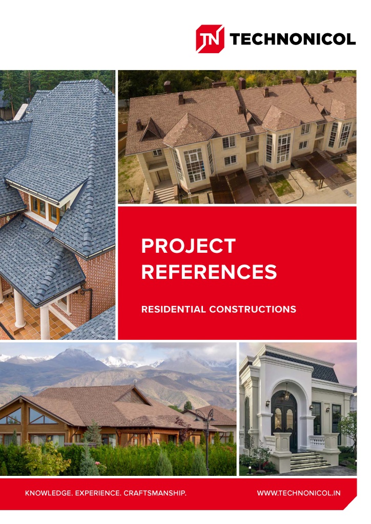 Reference list - roofing shingles 