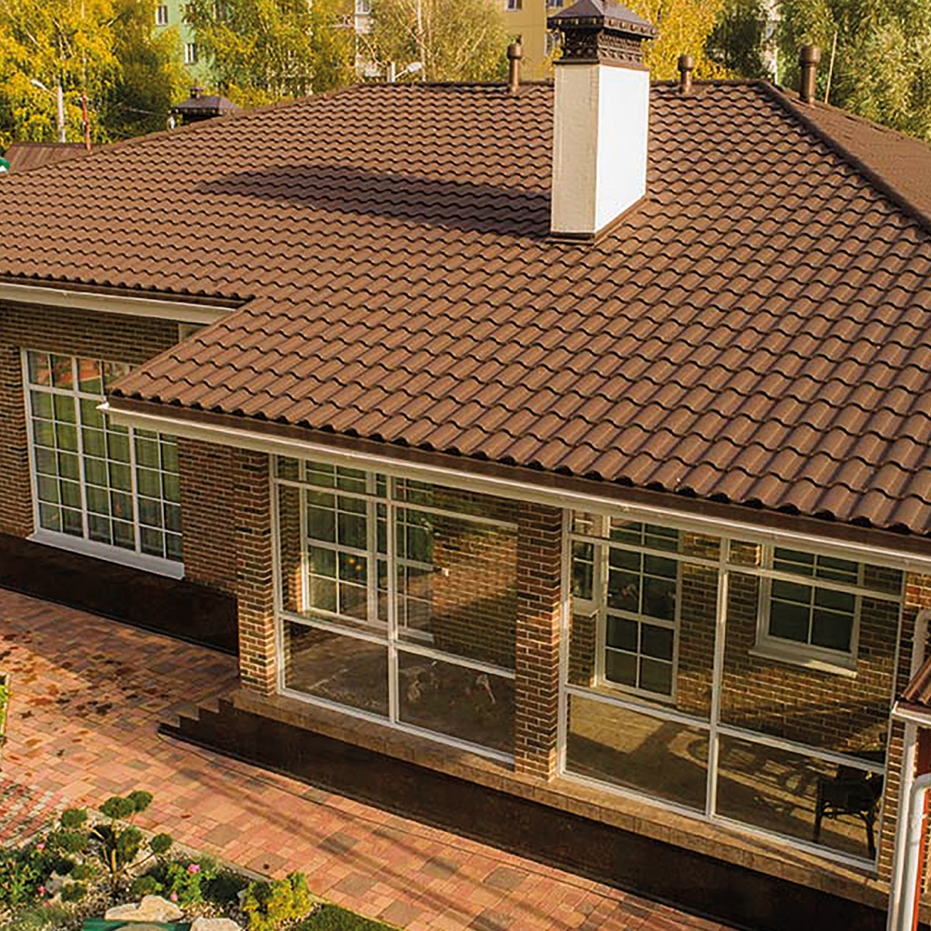 Stone coated metal roof tiles